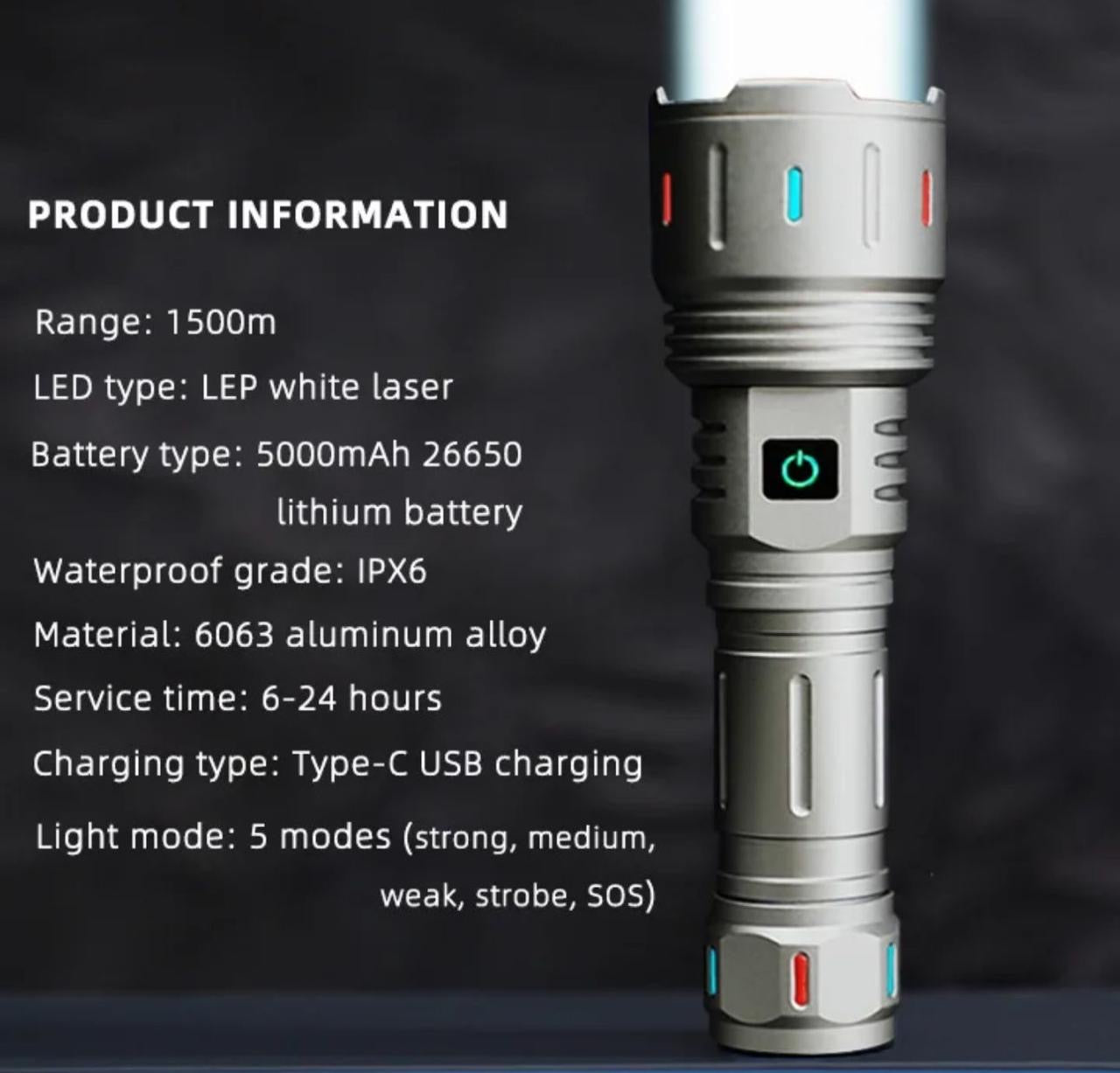 OptiBeam Tactical Flashlight